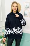 148723 Baskili Kapsonlu Sweatshirt